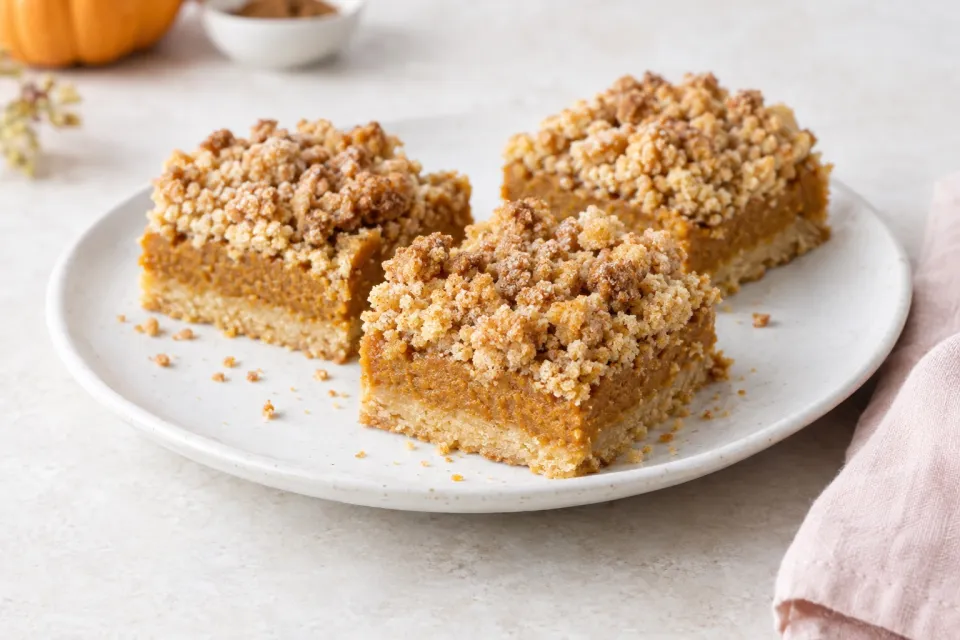 Pumpkin Pie Crumb Bars