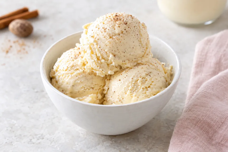 Easiest Eggnog Ice Cream