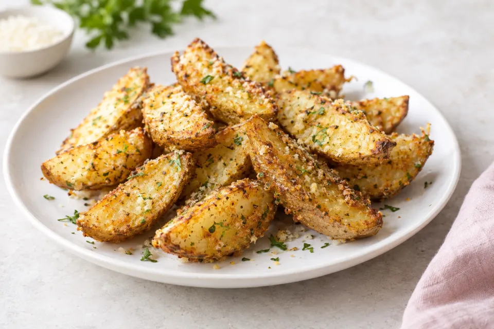 Baked Garlic Parmesan Potato Wedges
