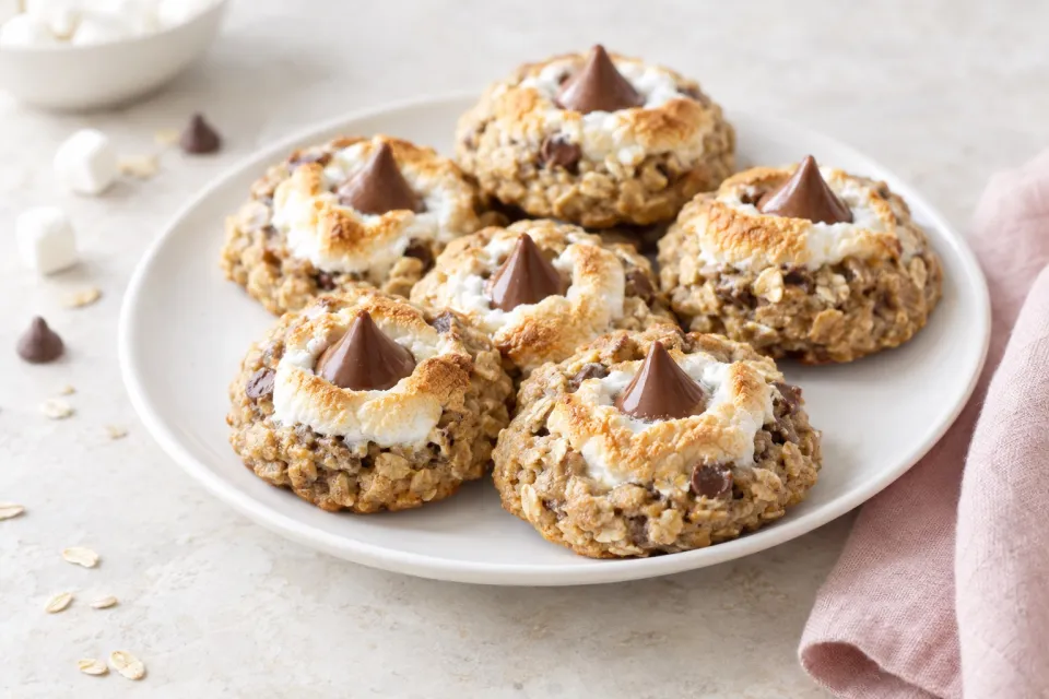 S’mores Oatmeal Kiss Cookies