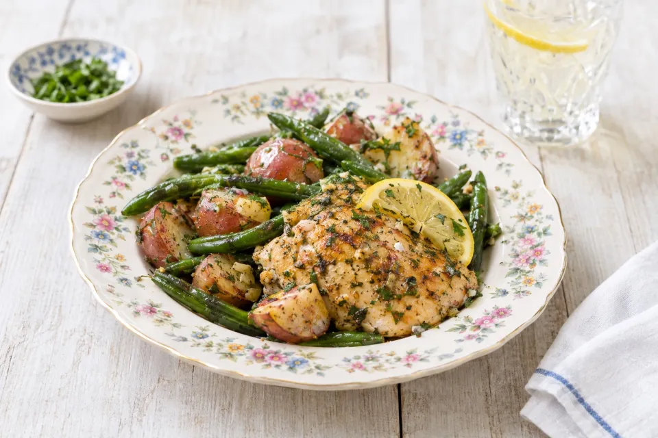 One Pan Garlic Herb Chicken and Veggies