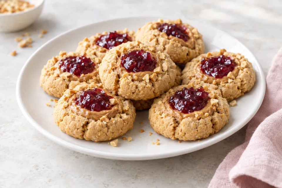PB&J Thumbprint Cookies