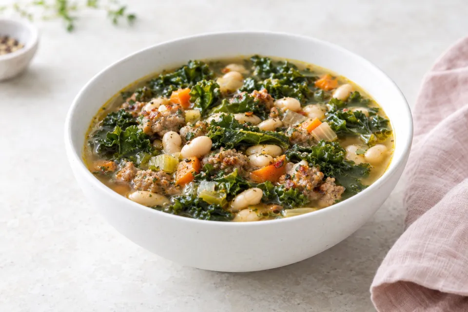 Kale White Bean and Sausage Soup