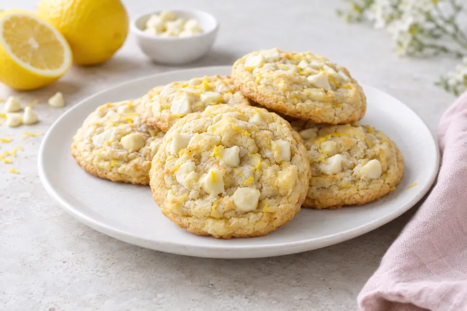 Lemon White Chocolate Chip Cookies