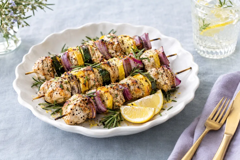 Lemon Pepper Chicken Kebabs