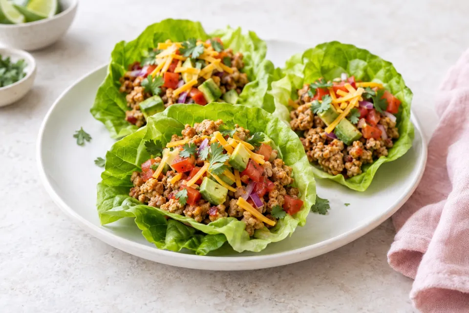 Turkey Taco Lettuce Wraps
