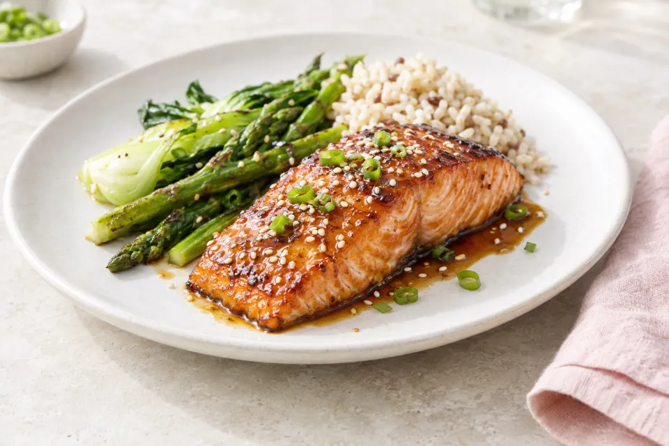 Soy-Maple Glazed Salmon