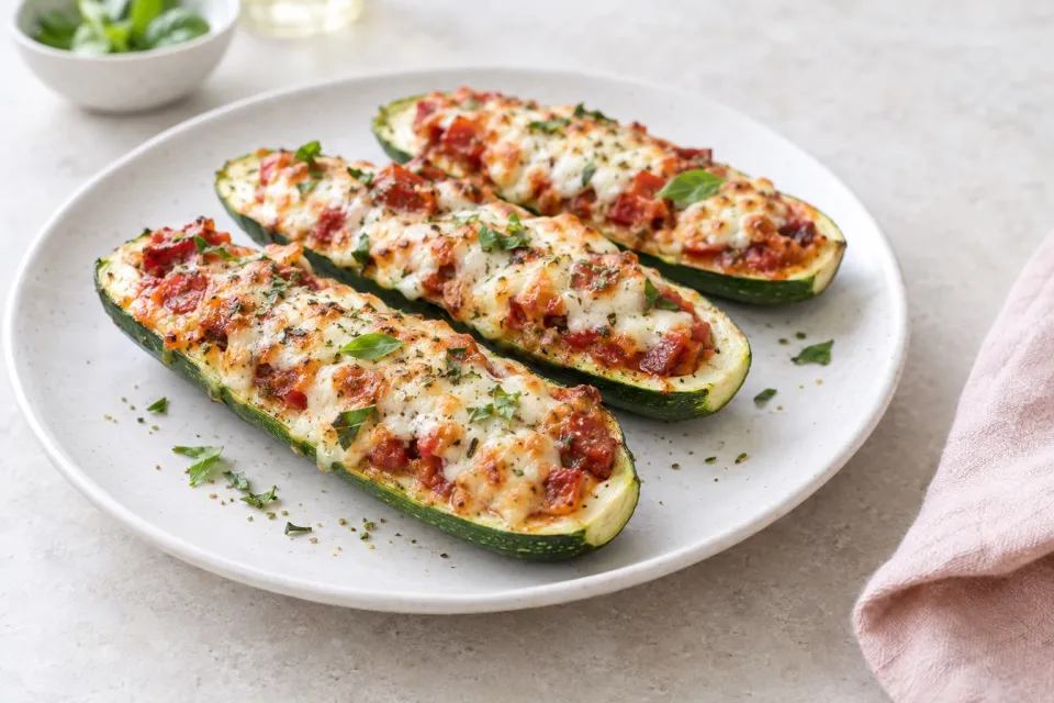 Zucchini Pizza Boats
