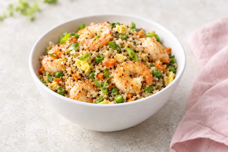 Quinoa Shrimp €œFried Riceâ€