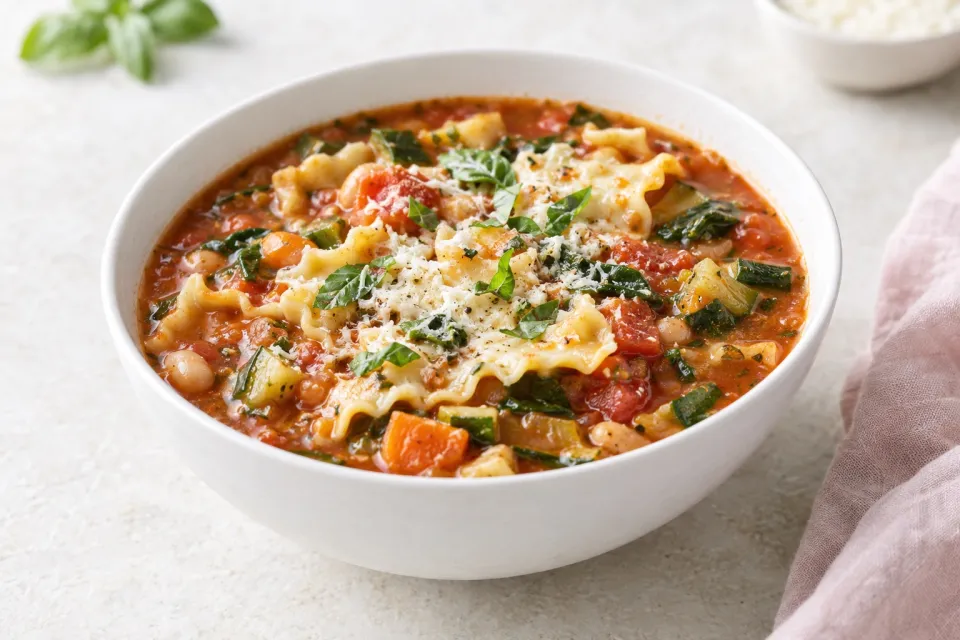 Vegetable Lasagna Soup
