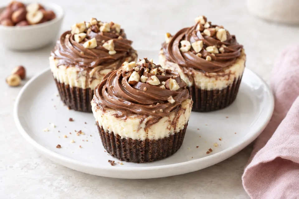 Nutella Cheesecake Cupcakes