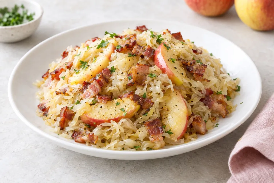 Sauerkraut with Bacon and Apples