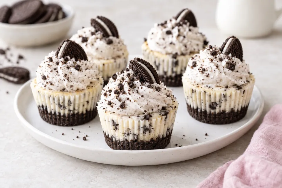 Cookies and Cream Cheesecake Cupcakes