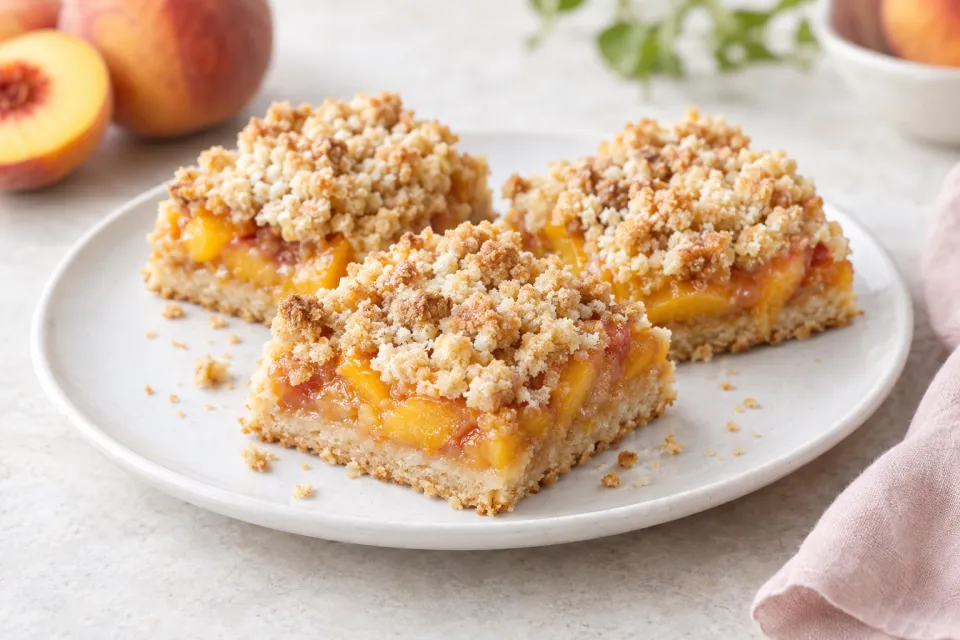 Peach Crumb Bars