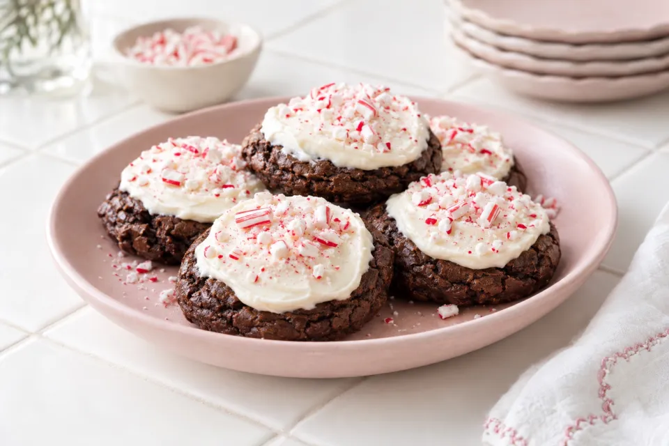 Brownie Peppermint Cookies