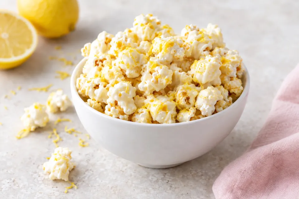 Irresistible White Chocolate Lemon Popcorn