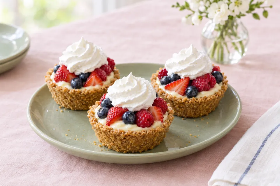 Individual Berry Cream Pies