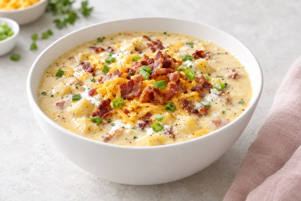 Cheesy Bacon Ranch Potato Soup