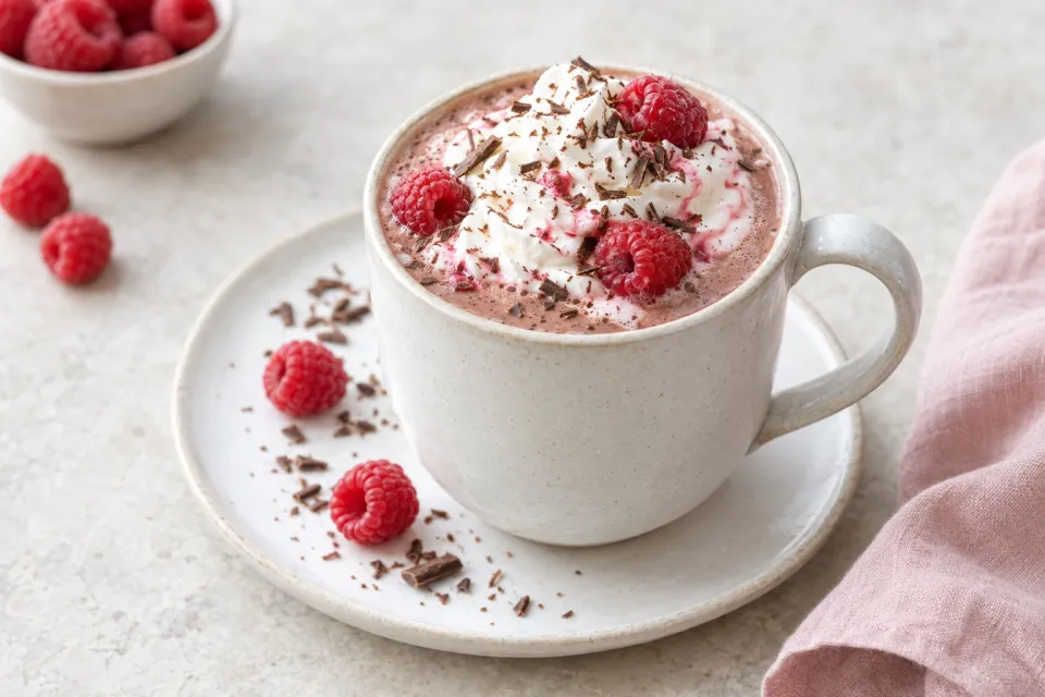 Creamy Raspberry Hot Chocolate