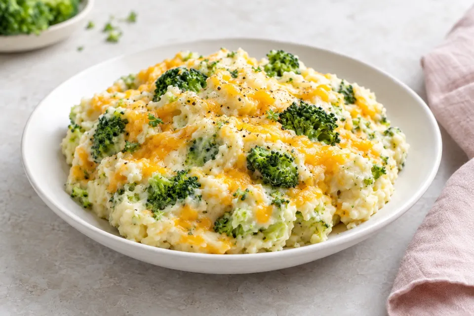 Broccoli Cheese Mashed Potatoes