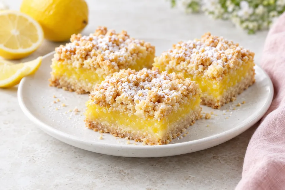 Lemon Creme Crumb Bars