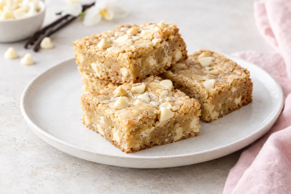 Triple Vanilla Blondies