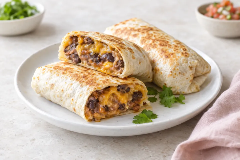 Make Ahead Bean and Cheese Burritos
