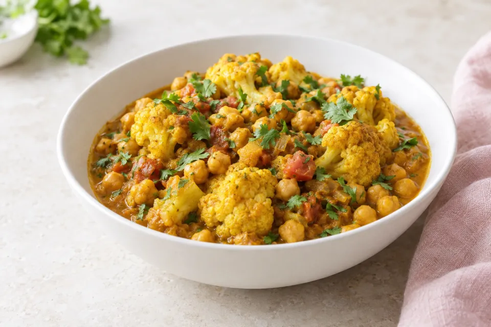 Cauliflower Chickpea Curry