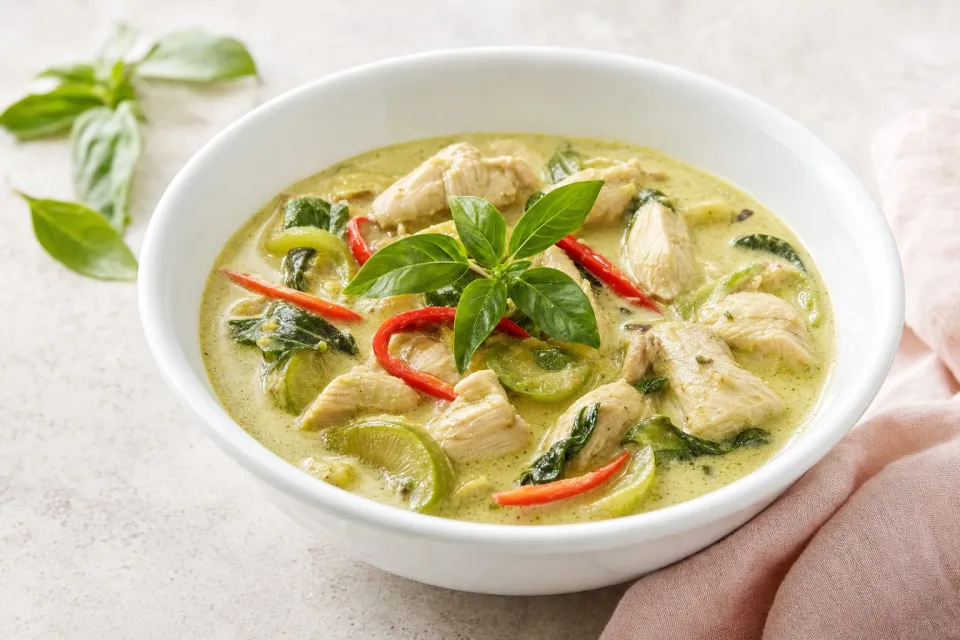 Basil Chicken Coconut Curry