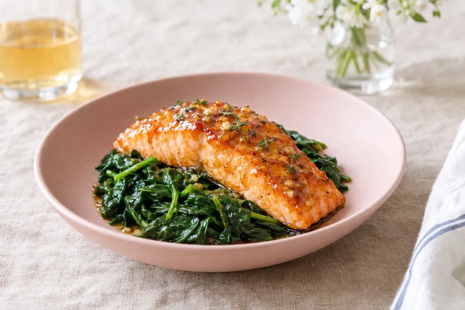 Honey Apple Cider Glazed Salmon