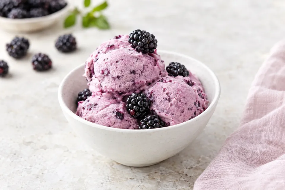 Blackberry Frozen Yogurt