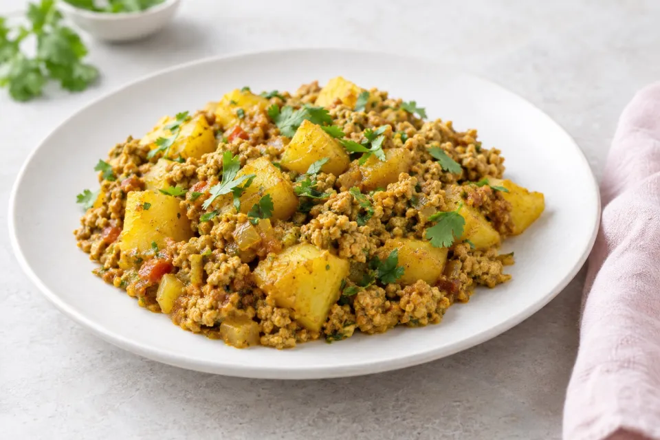 Curried Ground Turkey with Potatoes