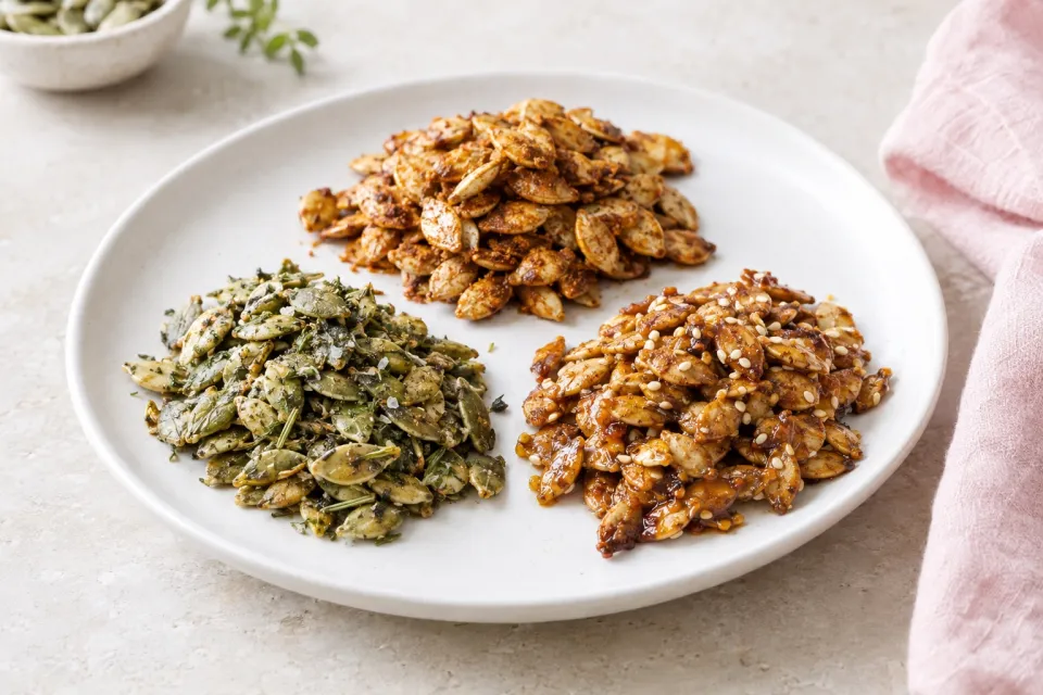 Toasted Pumpkin Seeds: Three Ways