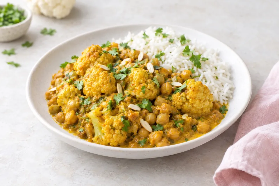Instant Pot Chickpea Cauliflower Korma