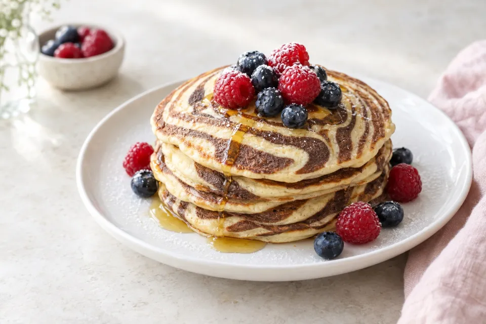 Zebra Marble Pancakes