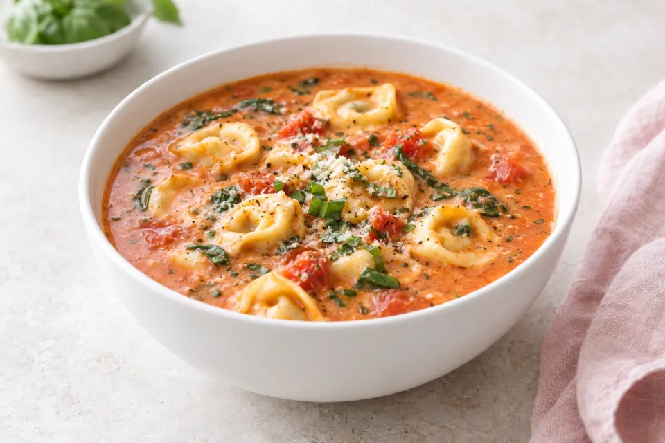 Creamy Tomato Tortellini Soup