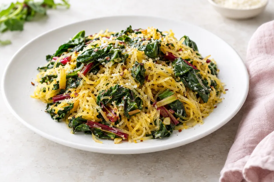 Spaghetti Squash and Chard Saut&eacute