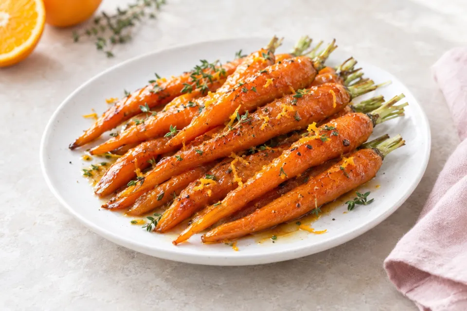 Maple Orange Glazed Carrots