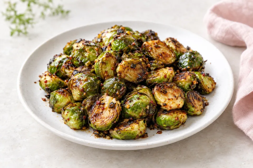 Honey Chipotle Roasted Brussels Sprouts