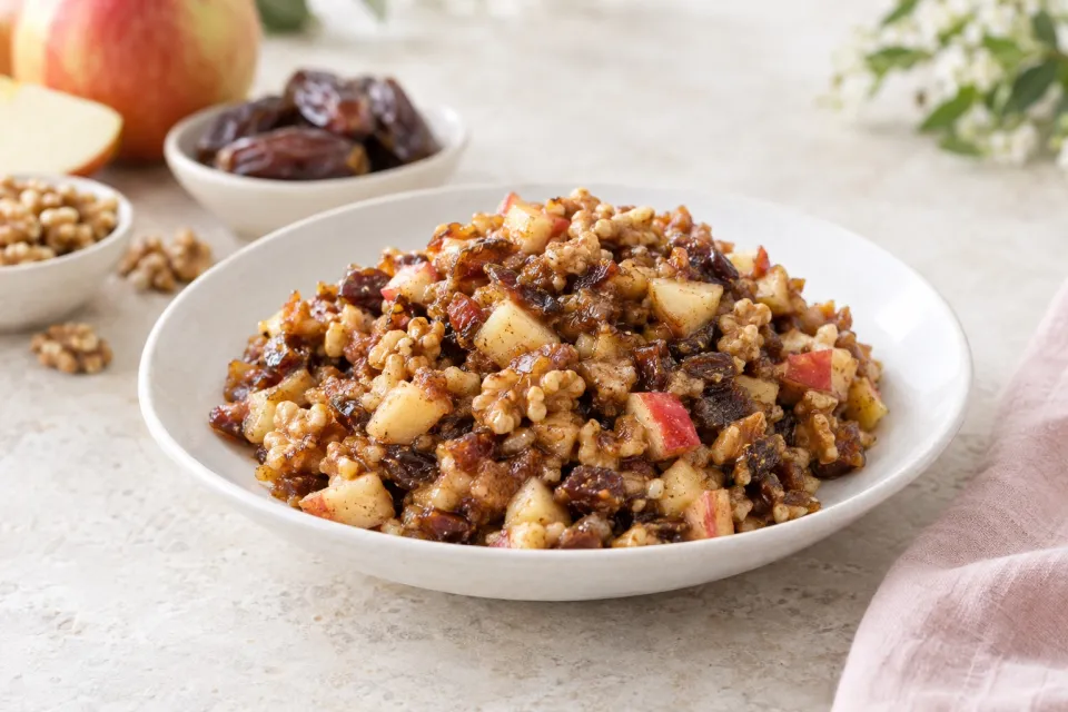 Charoset with Apples, Dates, and Walnuts