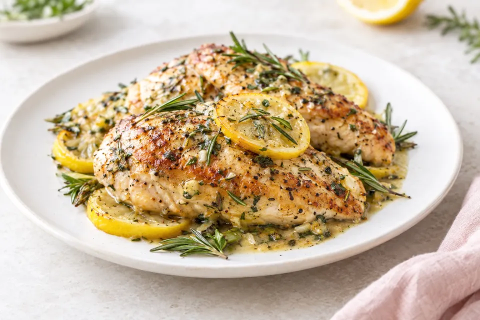 Skillet Lemon Rosemary Chicken