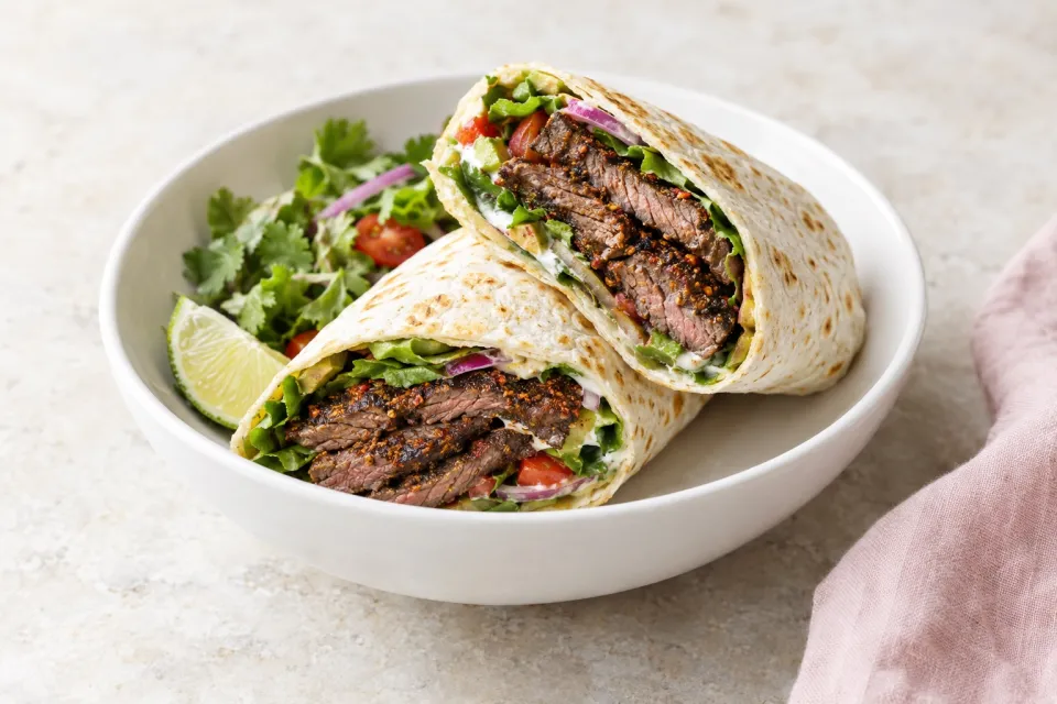 Chili-Rubbed Hanger Steak Wrap