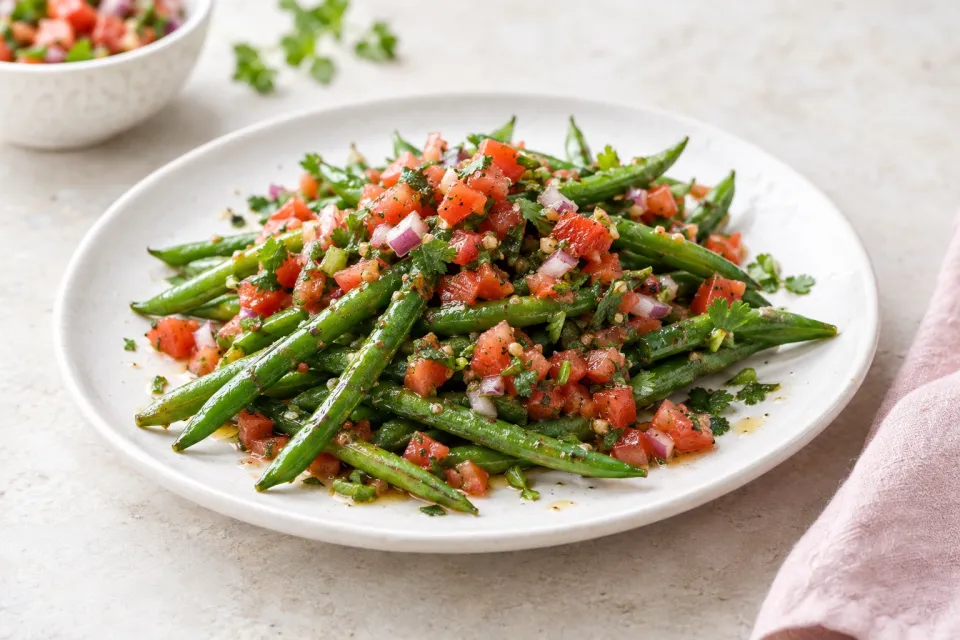 Green Beans with Salsa