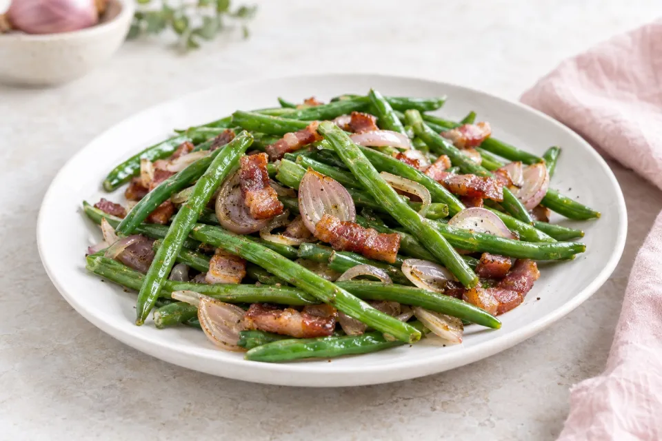 Green Beans with Shallots and Pancetta