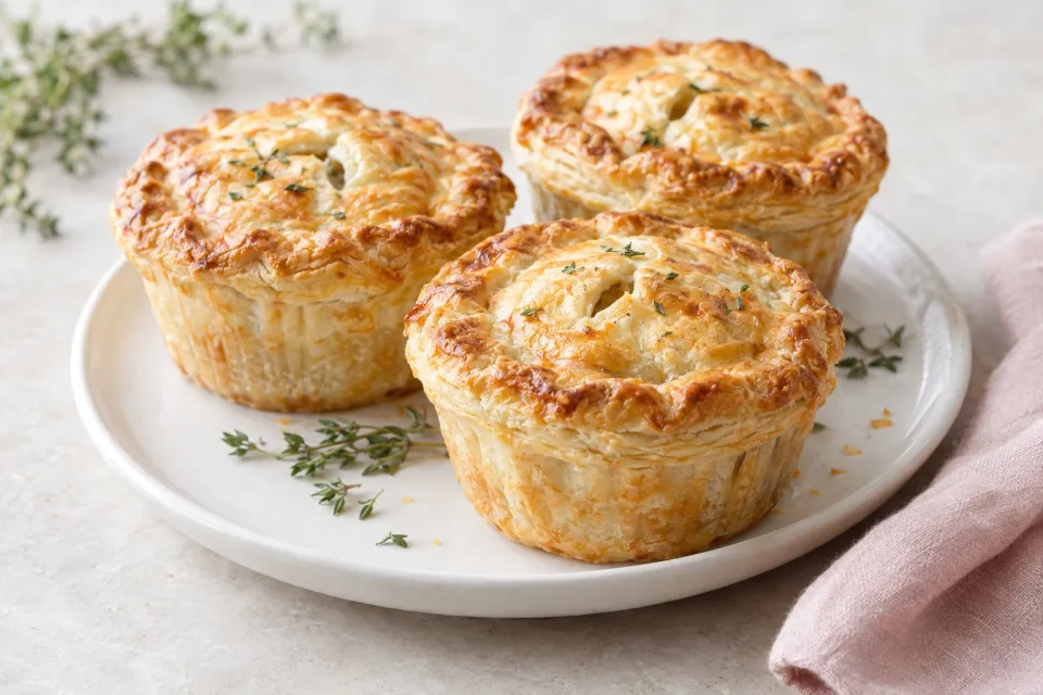 Individual Double-Crusted Chicken Pot Pies