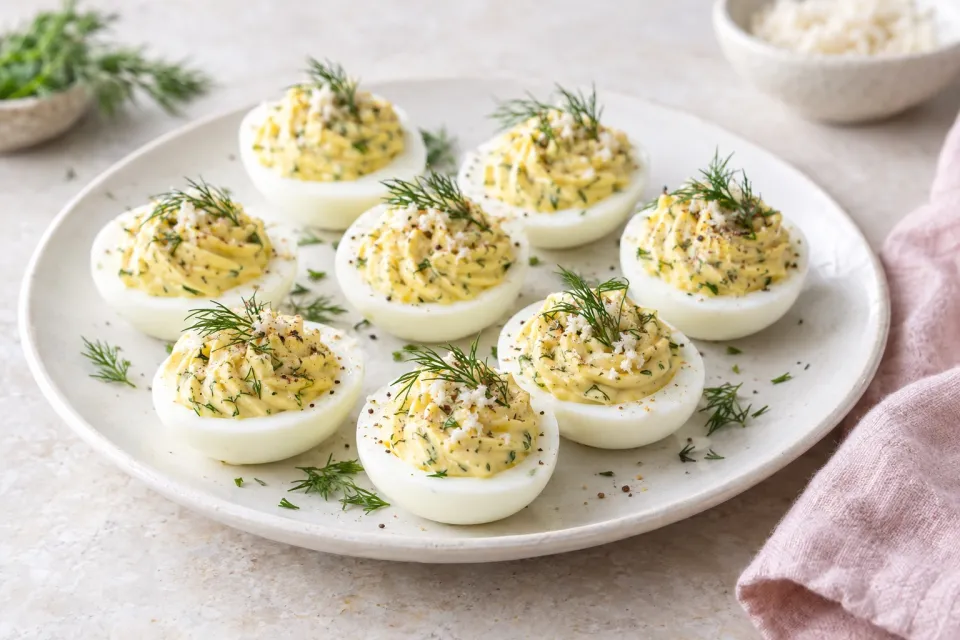 Deviled Eggs with Horseradish and Dill