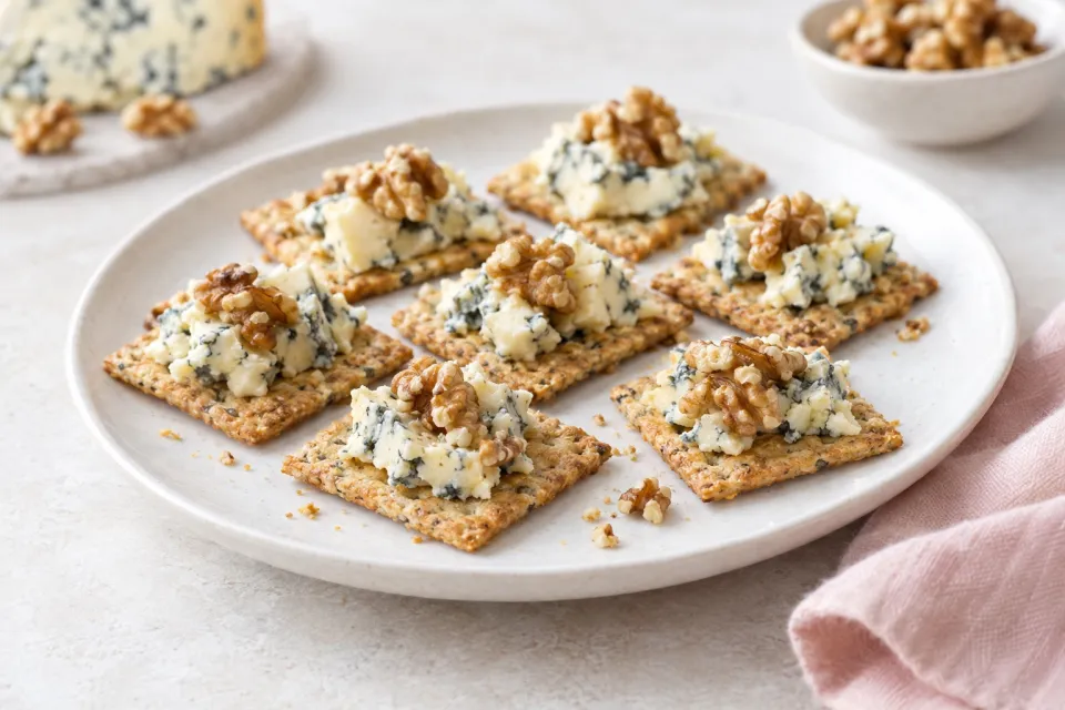 Stilton and Walnut Crackers