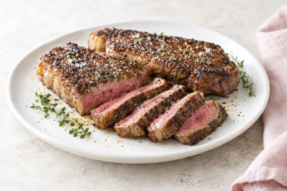 Reverse Seared Ny Strip Steaks – Made by My Man