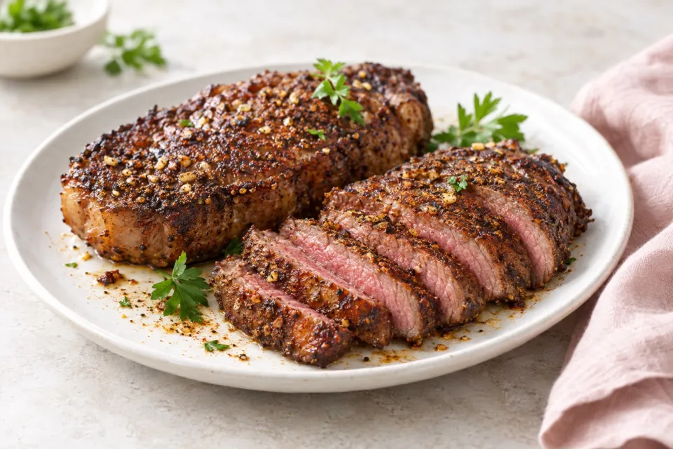 Garlic and Paprika Rubbed Steaks – Reverse Seared