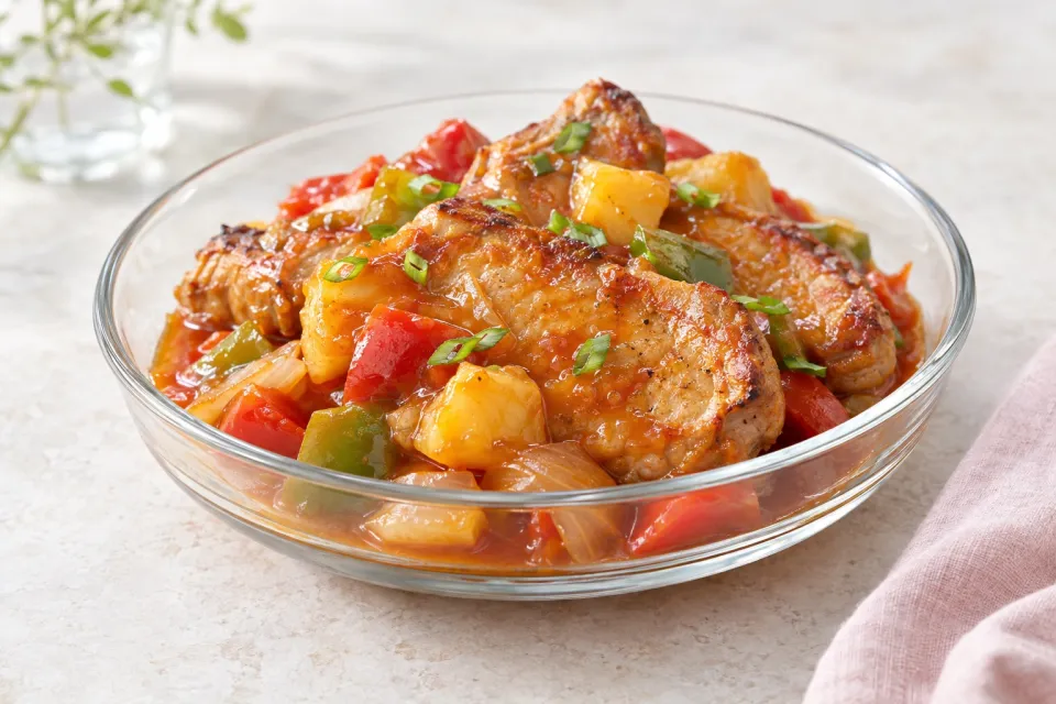 Pork Chops with Sweet and Sour Sauce